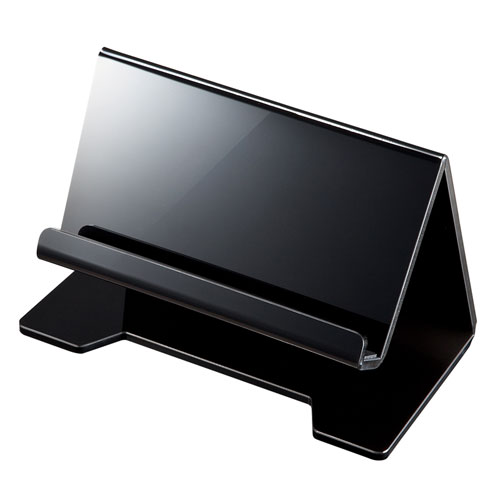 PDA-STN13BK / タブレット・スマートフォン用デスクトップスタンド（ブラック）