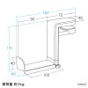 PDA-STN18BK / 回転式ヘッドホンフック（ブラック）