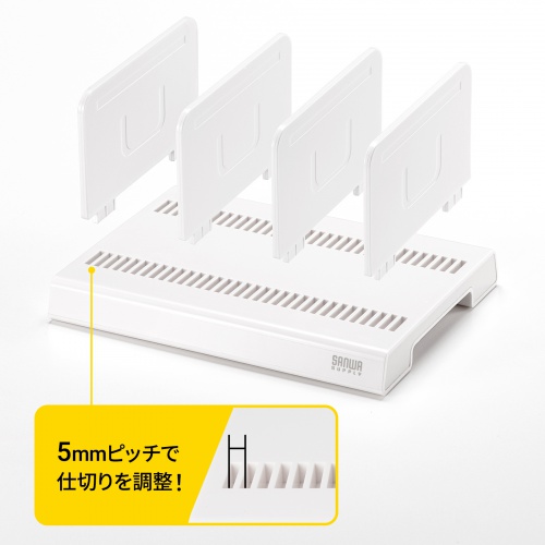 PDA-STN20WN / タブレット・スマートフォン用スタンド（10台収納タイプ）