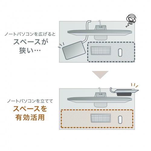 PDA-STN32BKN / ノートパソコン用アクリルスタンド（縦置きタイプ）