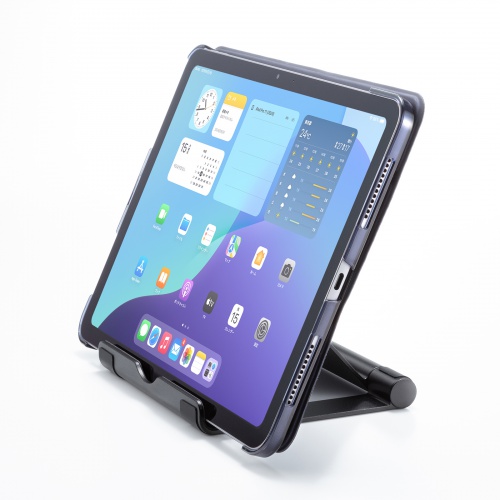 PDA-STN35BK / タブレット用アルミスタンド（ブラック）