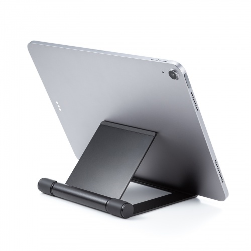 PDA-STN35BK / タブレット用アルミスタンド（ブラック）