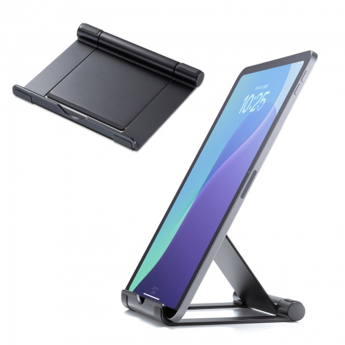 PDA-STN35BK / タブレット用アルミスタンド（ブラック）