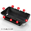 PDA-STN4BK / 携帯電話・iPhone・iPod用ケーブル収納ボックス（ブラック）