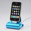 PDA-STN6BL / iPhone・iPod充電アルミスタンド（ブルー）