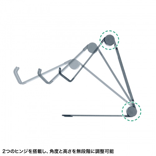 PDA-STN81GY / スマートフォンスタンド（2関節）