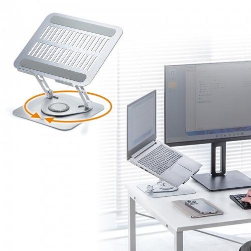 PDA-STN89S / ノートパソコン用スタンド（回転機能付き、角度・高さ調整タイプ）