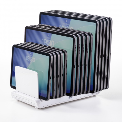 PDA-STN93W / モバイルパソコン・タブレット用スタンド(15台収納タイプ)