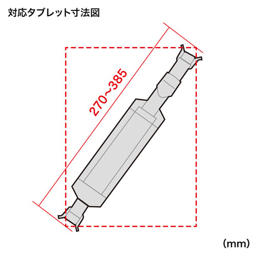 PDA-TABH6BK / タブレットホルダーバンド（10～12.9インチ対応・ブラック）