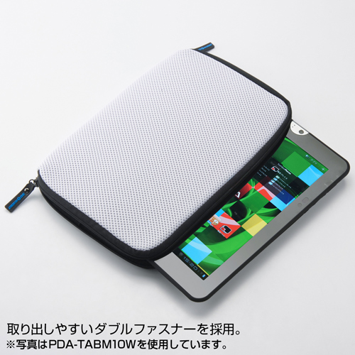 PDA-TABM10BK / 低反発3DメッシュタブレットPCケース（ブラック）