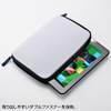 PDA-TABM10W / 低反発3DメッシュタブレットPCケース（ホワイト）