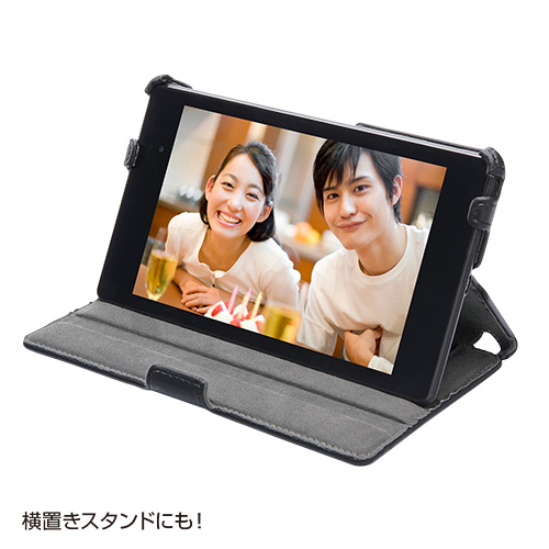 PDA-TABNEX2BK / Nexus7（2013年モデル）専用ソフトレザーケース（ブラック）