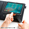 PDA-TABPR8BK / タブレットPCマルチサイズケース（8インチ・スタンド機能付き）