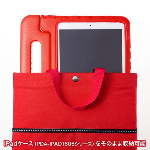 PDA-TABSCH01R / タブレット用トートバッグ（レッド）