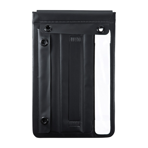 PDA-TABWPST10BK / タブレット防水防塵ケース（スタンド・ショルダーベルト付き・10.1インチ・ブラック）