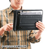 PDA-TABWPST10BK / タブレット防水防塵ケース（スタンド・ショルダーベルト付き・10.1インチ・ブラック）