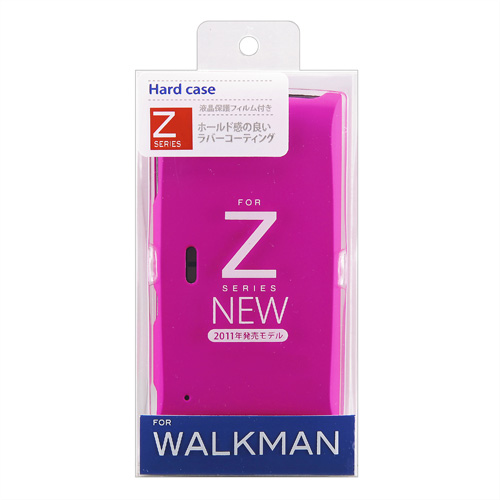 PDA-WAZ12P / ラバーコーティングハードケース（WALKMAN Zシリーズ用・ピンク）