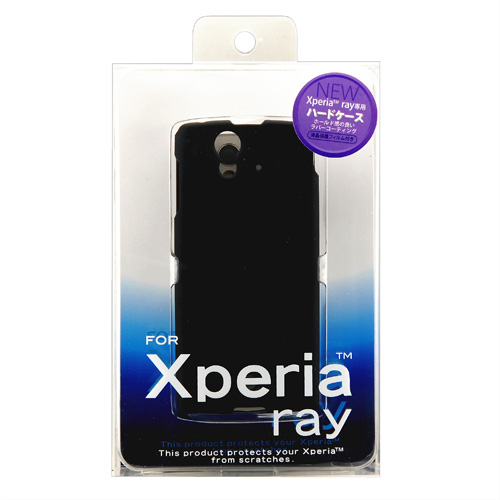 PDA-XP11BK / ラバーコーティングハードケース（NTTドコモ ソニー・エリクソン Xperia(TM) ray用・ブラック）