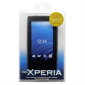 PDA-XP2BK / Xperia用シリコンケース（ブラック）