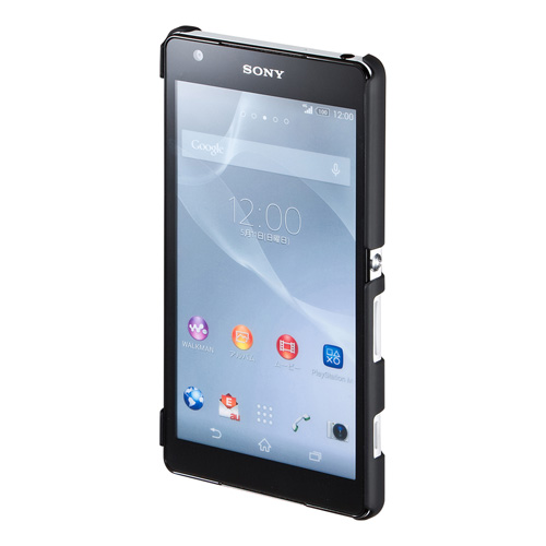 PDA-XP33BK / ラバーコーティングハードケース（au ソニーモバイルコミュニケーションズ Xperia（TM） ZL2用・ブラック）