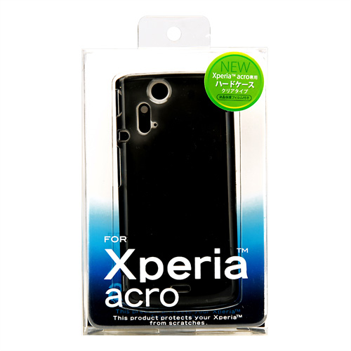 PDA-XP7BK / クリアハードケース（Xperia(TM) acro用・クリアブラック）