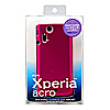 PDA-XP8P / ラバーコーティングハードケース（Xperia(TM) acro用・ピンク）