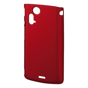 PDA-XP8R / ラバーコーティングハードケース(Xperia(TM) acro用・レッド)