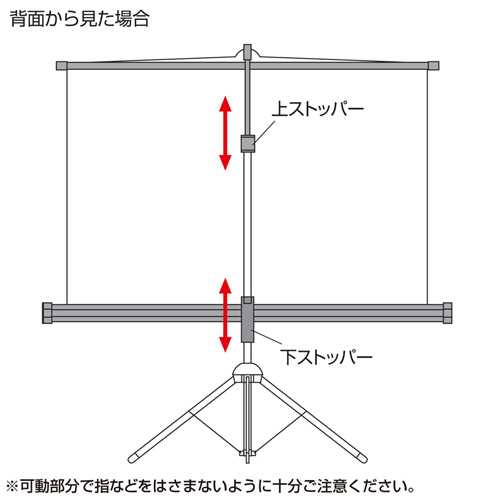 PRS-S85 / プロジェクタースクリーン（三脚式）