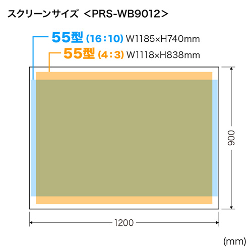 PRS-WB9012 / プロジェクタースクリーン（マグネット式）