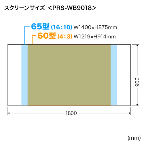 PRS-WB9018 / プロジェクタースクリーン（マグネット式）