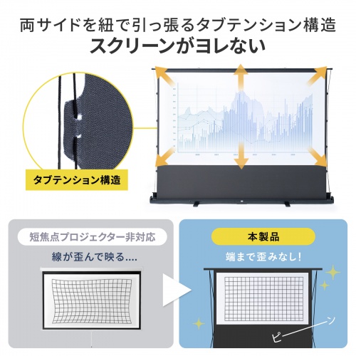 PRS-YPT120HDT / プロジェクタースクリーン(床置き・パンタグラフ・超短焦点対応・120型・16:9)