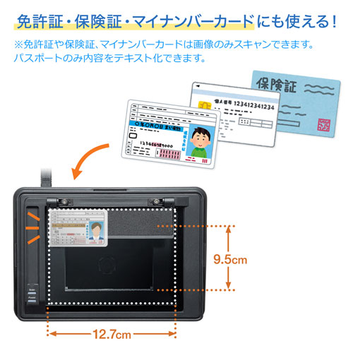 PSC-14UP / IDカードスキャナ（パスポート、免許証、保険証）