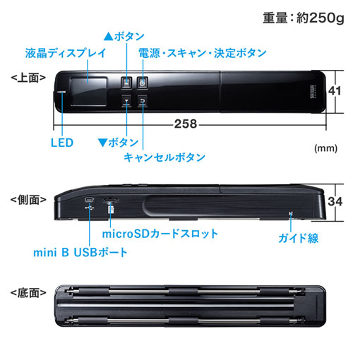 PSC-HS1BK / ポータブルハンディスキャナ