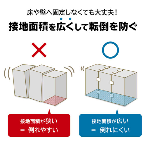 QL-E92 / 転倒防止連結固定シート（4枚入り）