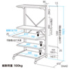 RAC-263 / マルチメディアラック（大型キャスター・W750×D700mm）
