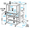 RAC-314N / レーザープリンタラック（W750×D673mm）