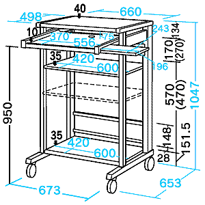RAC-441 / WIN98ラック（W673×D652mm）