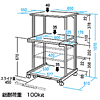 RAC-502 / レーザープリンタ収納ラック（W650×D610mm）