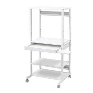 RAC-507 / RoHS10対応キーボードスライダー付きパソコンラック(W650×D610mm)