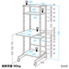 RAC-EC11N パソコンラック(W500×D700×H1400mm) RAC-EC11N / パソコンラック(W500×D700×H1400mm)