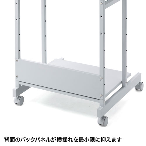 横揺れ防止バックパネル装備