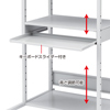 RAC-EC71 / パソコンラック（キーボードスライダー付き・W650×D685mm）