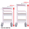 RAC-HP101PN / カンチ式上下昇降電子カルテカート（ピンク・W500×D567mm）
