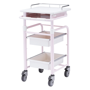 RAC-HP101P / カンチ式上下昇降電子カルテカート(ピンク・W500×D567mm)