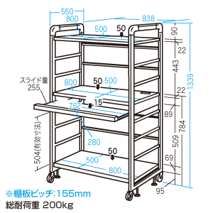 RAC-S80MK / SOHOラック（W838×H1339mm）