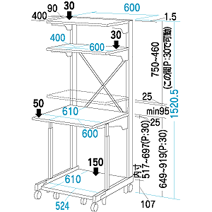 RAC-SV11N / サーバーラック（W600×D700mm）