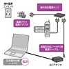 RW52 / 高電圧対応ノートPC用電源ケーブル（250V・0.6m）