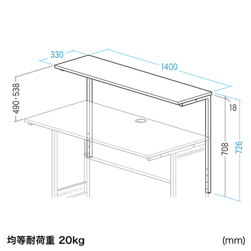 SH-BS140 / サブテーブル（SH-Bシリーズ/幅1400mm用）