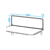 SH-PT100 / ローパーティション(汎用・シルバー)(W1000×D360mm)