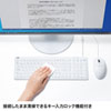 SKB-BS7W 抗菌防水防塵キーボード(ホワイト) SKB-BS7W / 抗菌防水防塵キーボード(ホワイト)